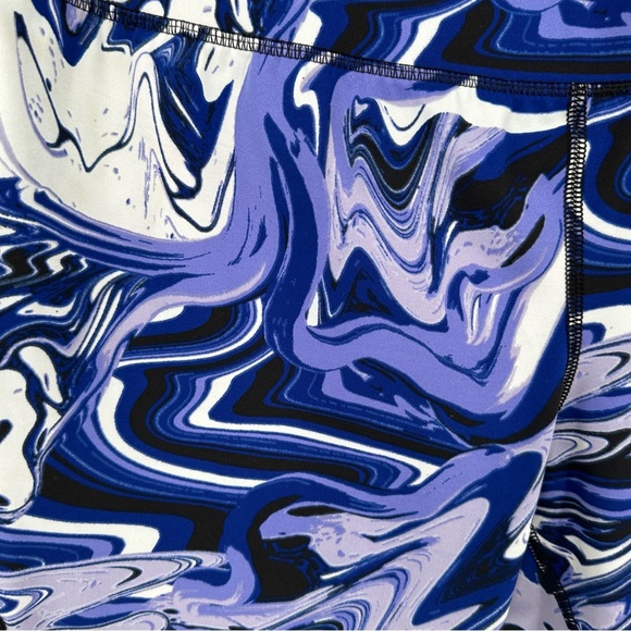 LIVI Active Stretch Leggings Pants Purple Blue Yoga Exercise Compression 18 20 - Picture 2 of 6